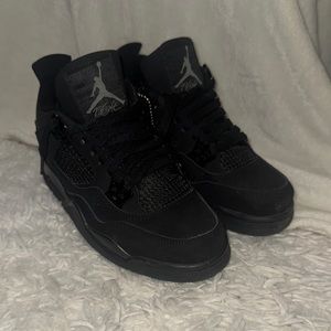 Black Air Jordan 4 Sneakers
